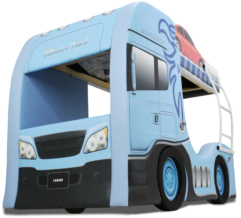 Beliche Cegonha Infantil Estofada Com Escada Rodas Embutidas