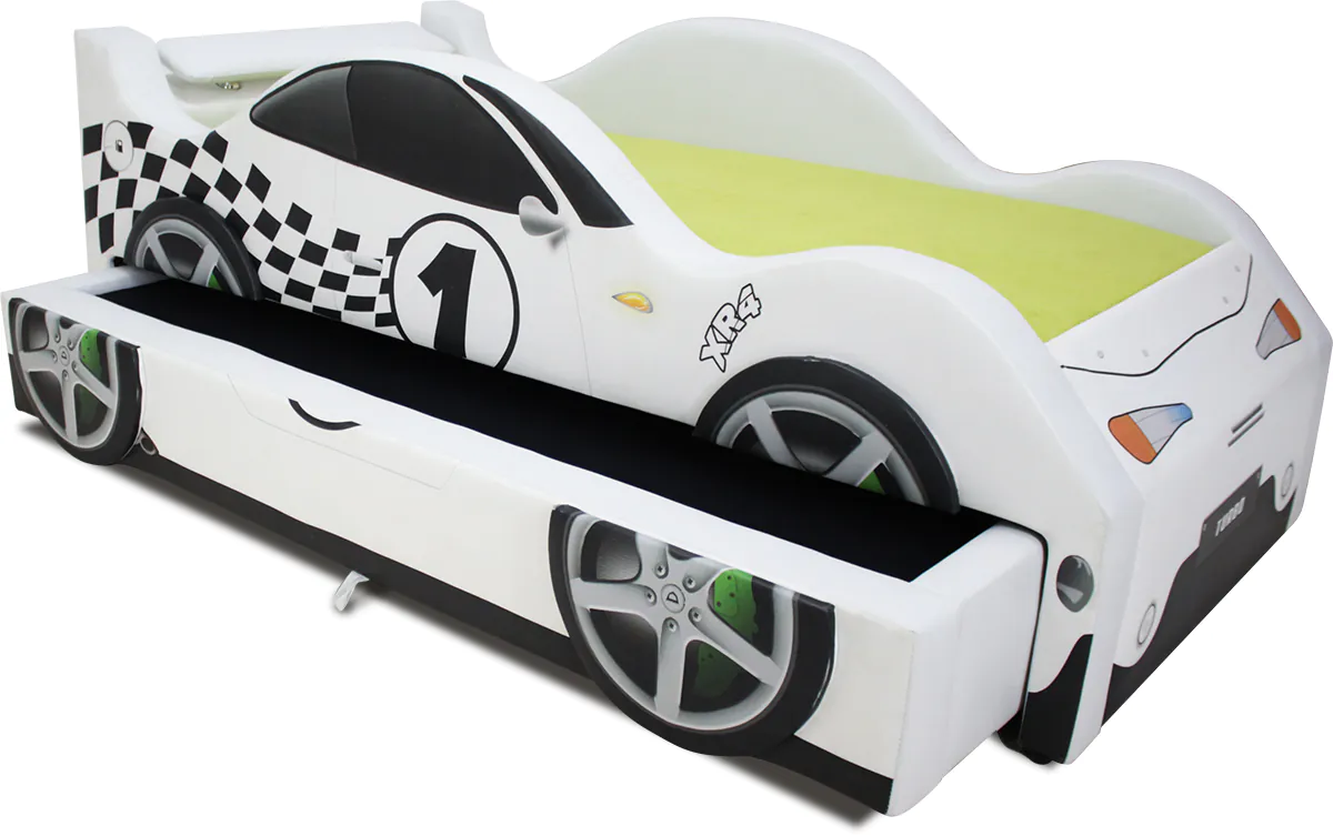 Bicama Carro Solteiro XR4 Estofada Com Aerofólio Traseiro