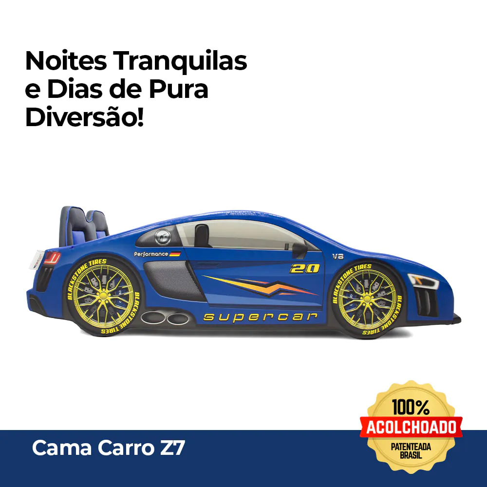 Cama Carro Audi Z7 Estofada com Cabeceira de Banco