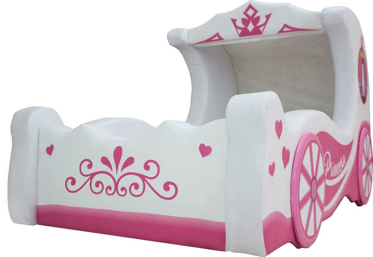 Cama Infantil Cinder com Rodas Sobrepostas Com Capota