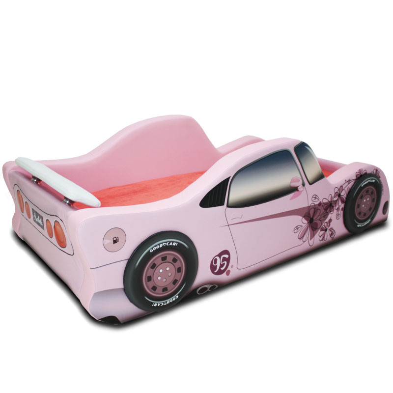Cama Carro Corrida Infantil Rosa