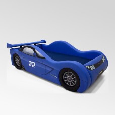 Cama Carro Viper solteiro estofada com rodas embutidas