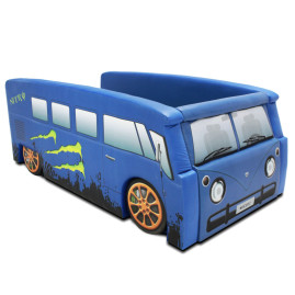 Cama Infantil Kombi totalmente estofada - cor azul