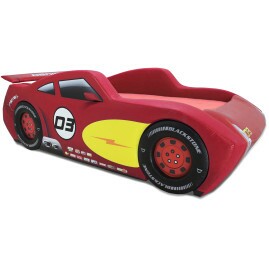 Cama Carro Racing totalmente estofada - Cor Vermelha