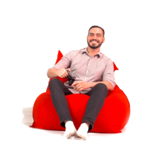 Pufe Noah Midi Multifuncional - cor vermelha