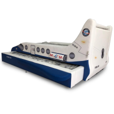 Bicama Foguete infantil totalmente estofada - cor branca