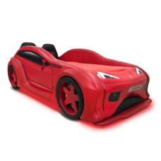 Cama Carro Zmax - cama de solteiro - totalmente estofada - cor vermelha