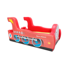 Mini Cama Trenzinho totalmente estofada - cor vermelha