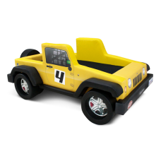 Mini Cama Jeep Hally com rodas embutida - cor amarela