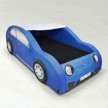 Cama Carro Beetle Boy Solteiro Totalmente Estofada Com Capota