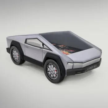 Cama Carro Cyber Bed Solteiro Futurista Rodas Embutidas