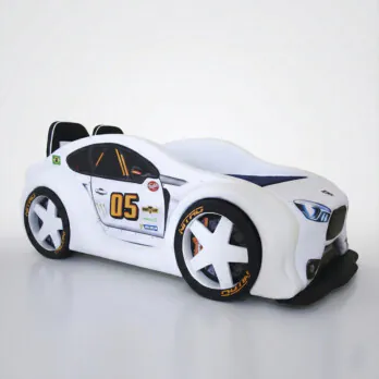 Cama Zmax Racing Mini Com Rodas Embutidas Banco Sport E Led