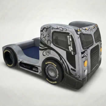 Cama Carro Truck Titan Solteiro Com Nicho Rodas Embutidas
