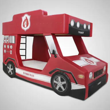Beliche Bombeiro Infantil Com Escada Totalmente Estofada