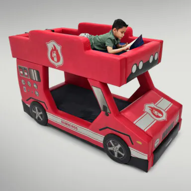 Beliche Bombeiro Infantil Com Escada Totalmente Estofada