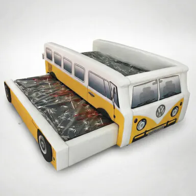 Bicama Kombi Retrô Infantil Totalmente Estofada com Auxiliar