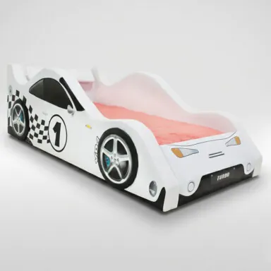 Cama Carro Solteiro XR4 Estofada Com Aerofólio Traseiro