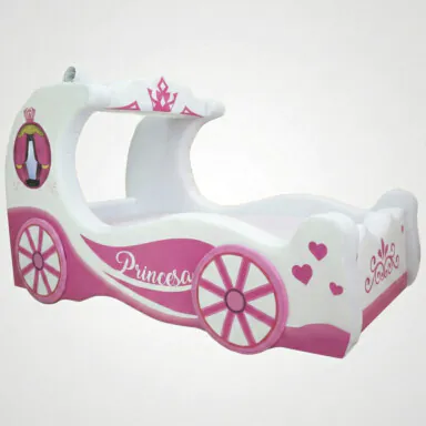 Cama Infantil Cinder com Rodas Sobrepostas Com Capota