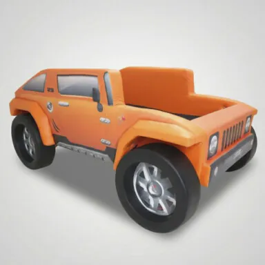 Cama Infantil Hummer Com Rodas Embutidas Laterais Alto Relevo