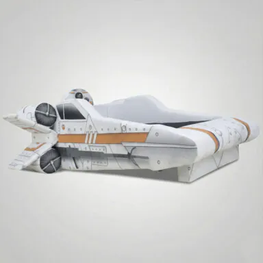 Cama Nave X Wing Infantil Totalmente Estofada Asas Turbinada