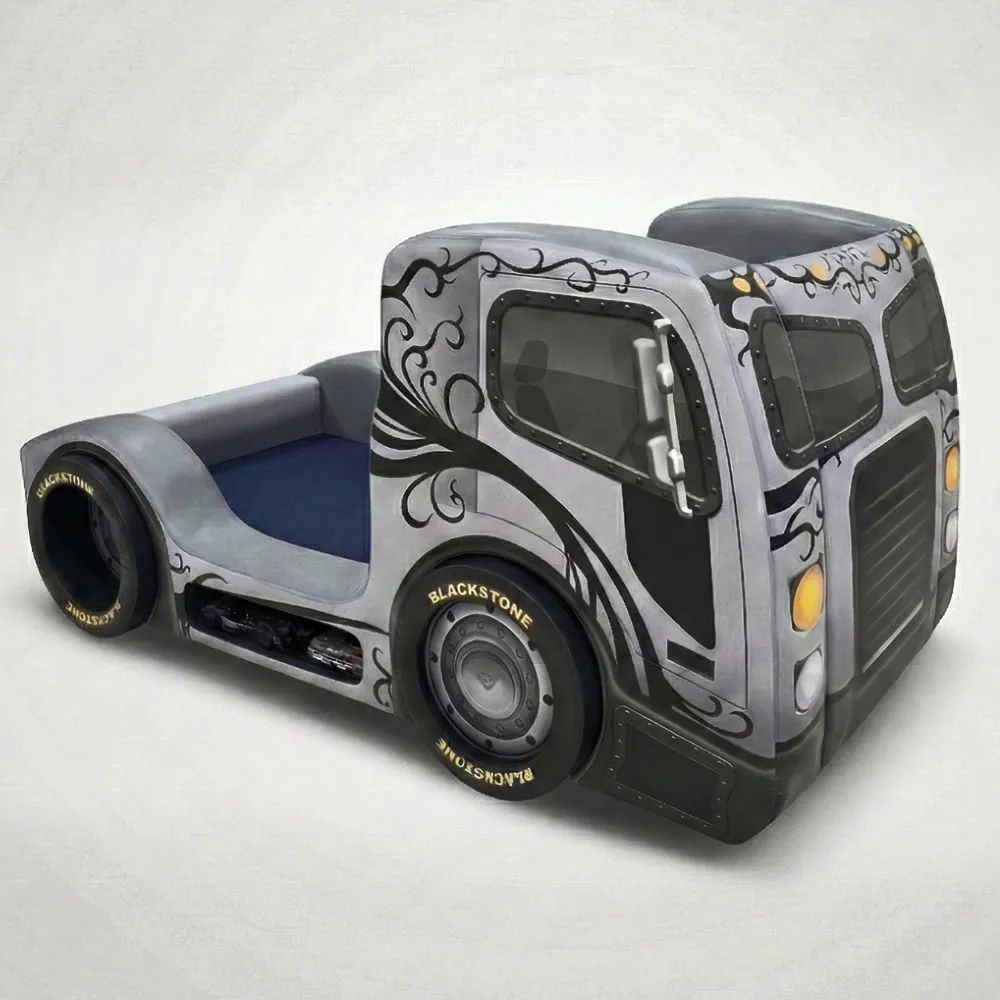 Cama Carro Truck Titan Solteiro Com Nicho Rodas Embutidas